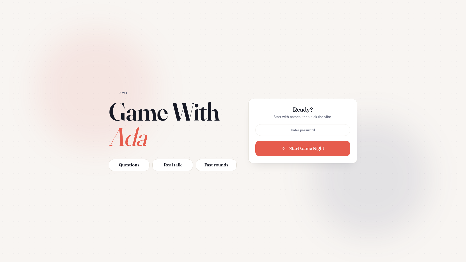 Game With Ada interface preview