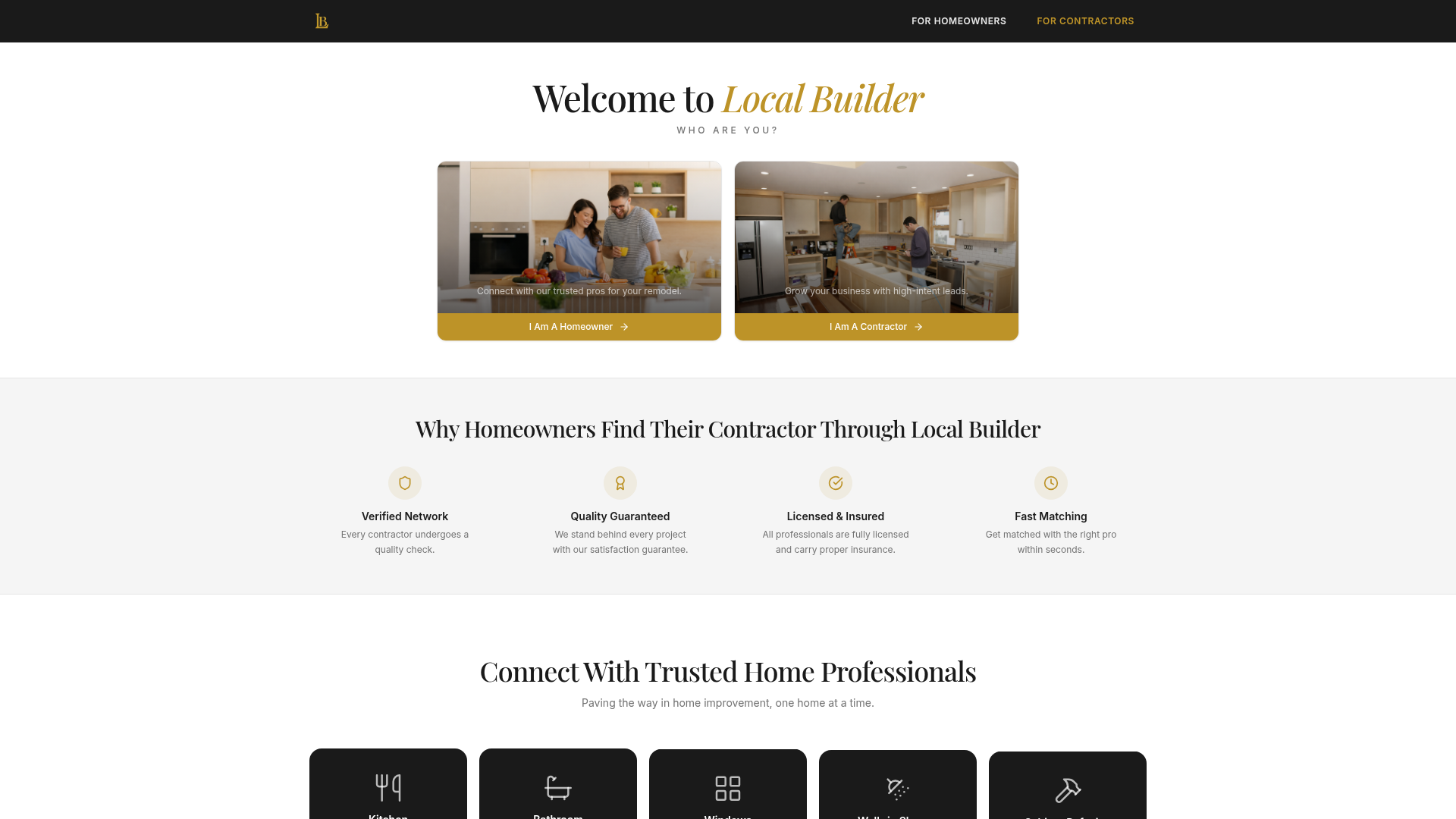 Local Builder interface preview