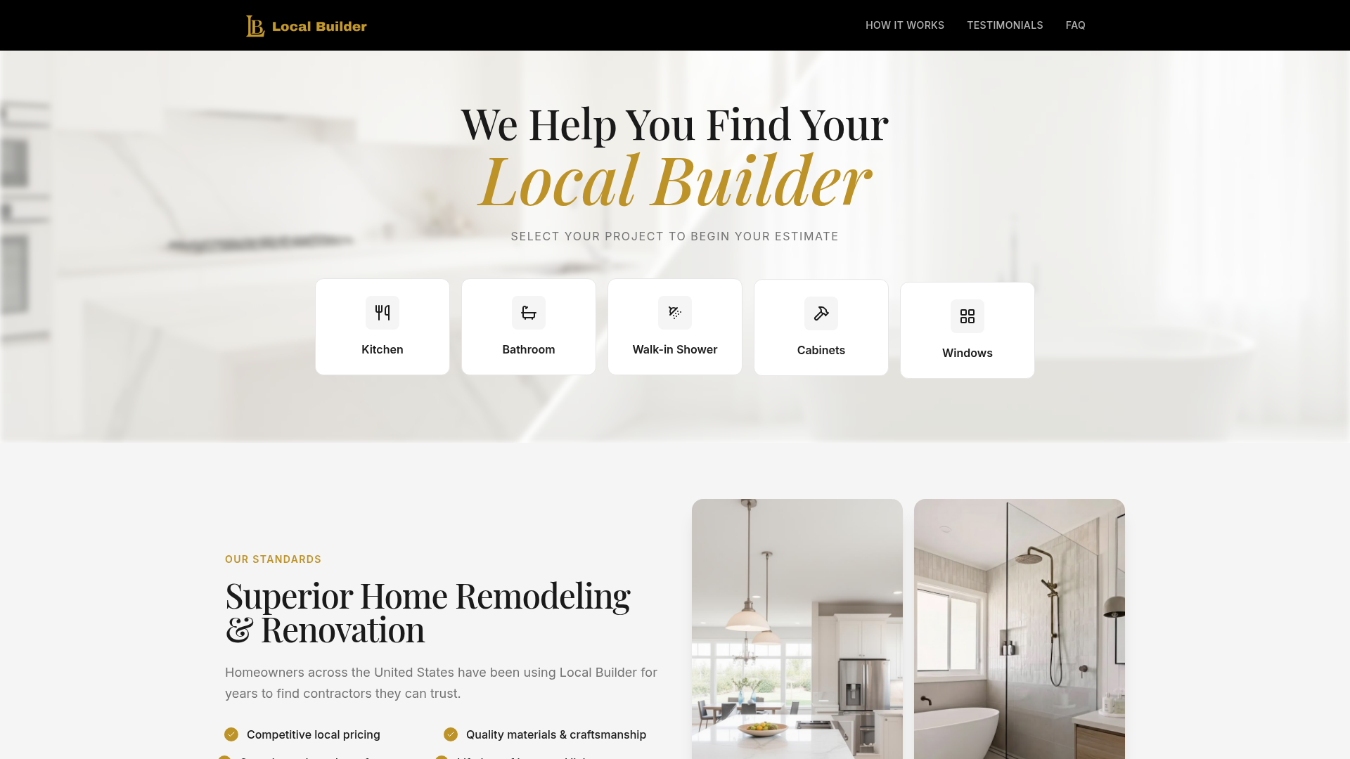 Homeowners Website interface preview