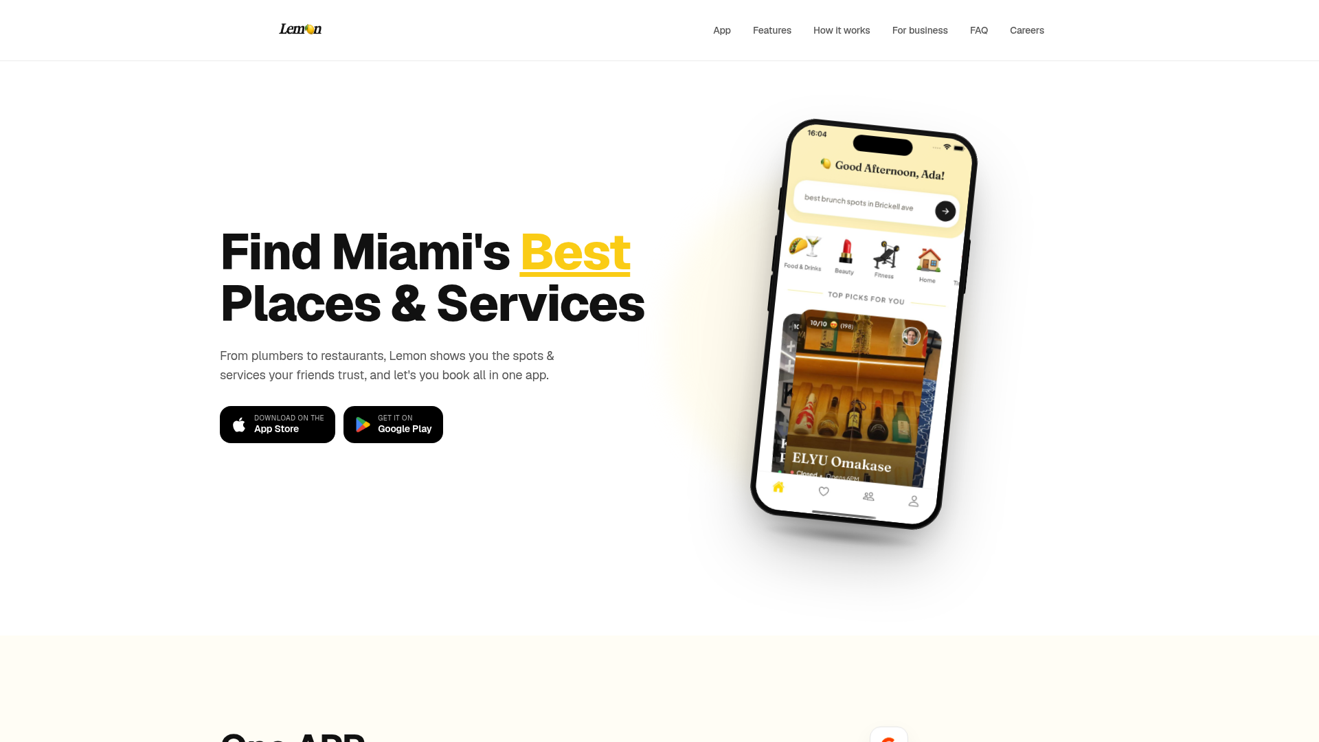 Lemon interface preview